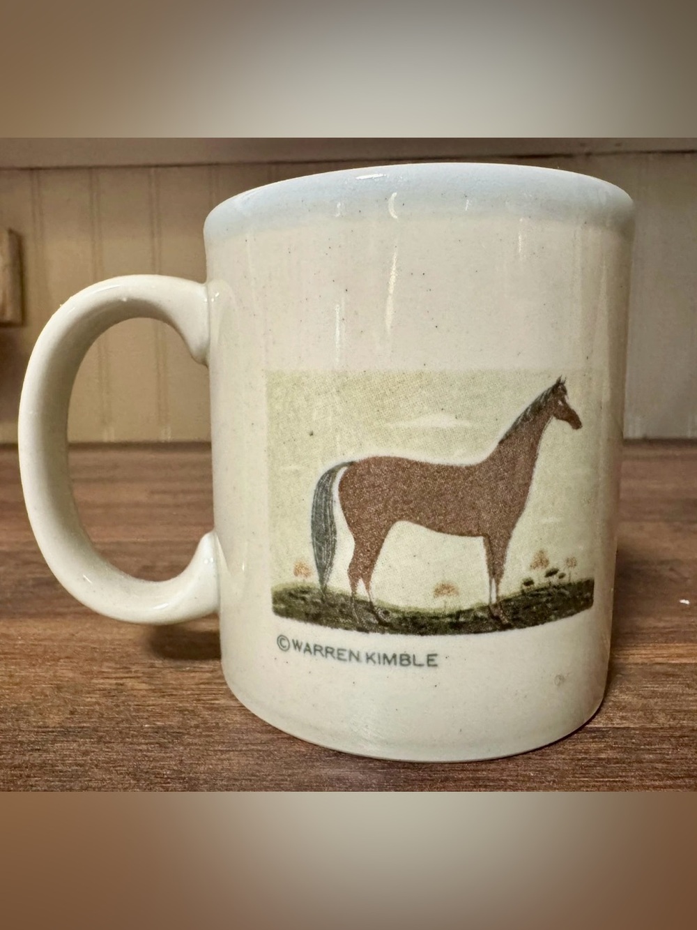Warren Kimble Coffee Mug Cup American Folk Art Horse Country Otagiri Japan